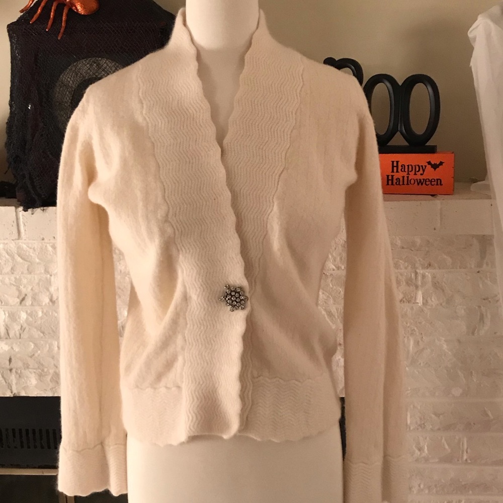 Valerie Stevens Ladies Lambswool Cardigan Size L